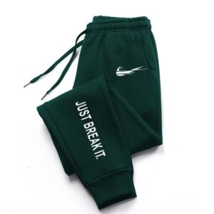 Nike Dark Green Streetwear Cuffed Sweatpants