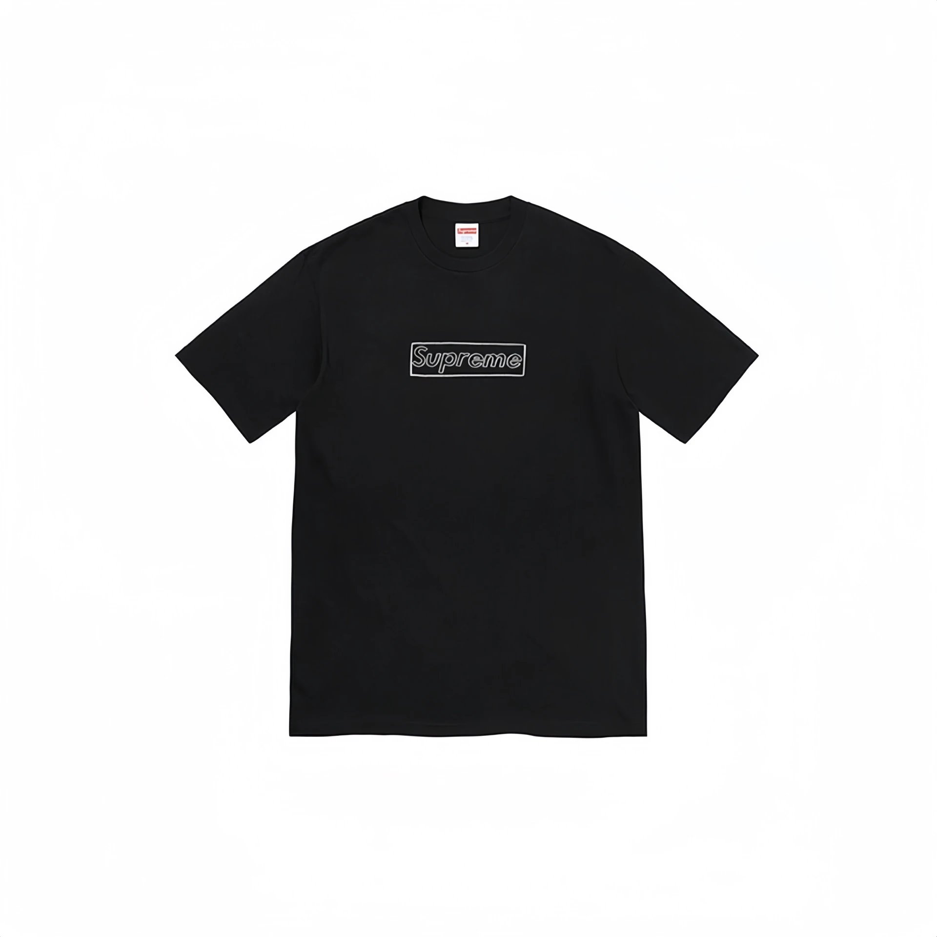 Supreme Box Logo Black Minimalist Street T-Shirt