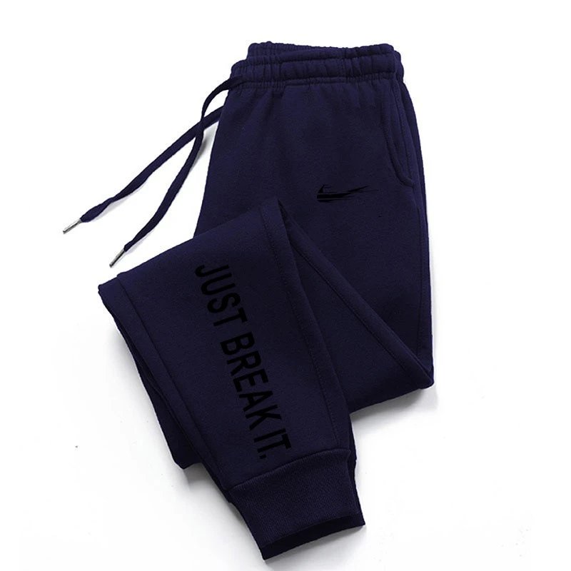 Nike Navy Letter Print Streetwear Sweatpants