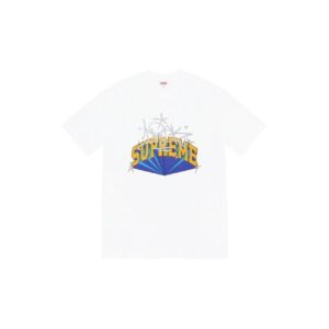 Supreme White Graffiti Print Street Style T-Shirt