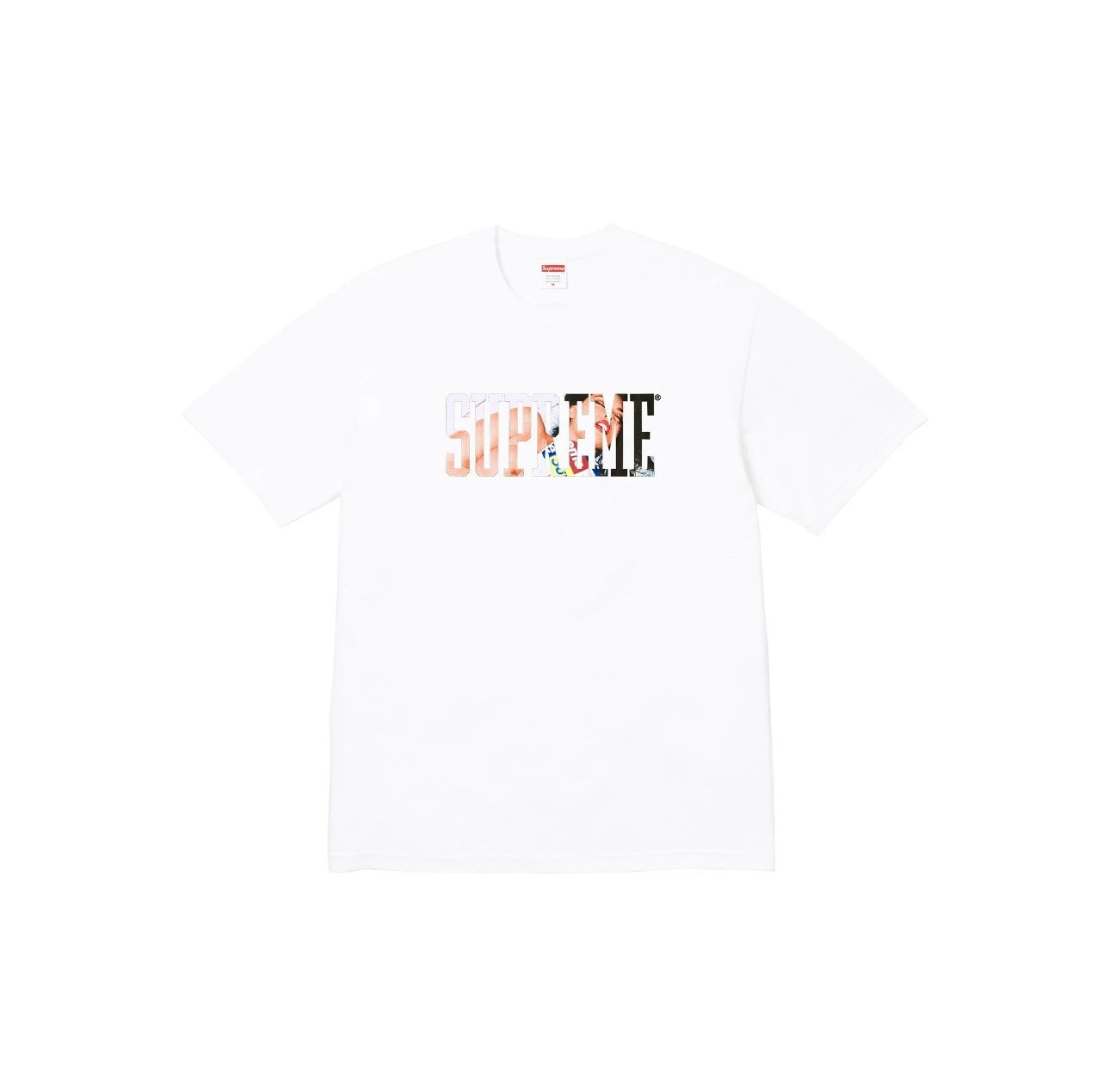 Supreme Colorful Collage Logo White Streetwear Short-Sleeve T-Shirt