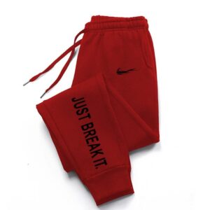 Nike JUST BREAK IT Red Street Cuffed Sweatpants