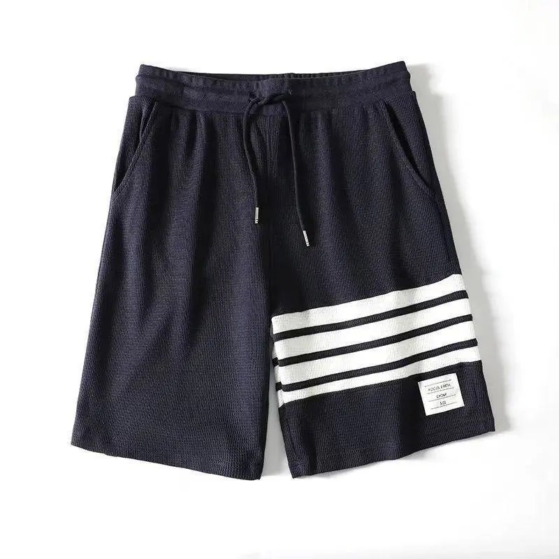 STREET WEAVE Waffle Stripe Navy Sport Shorts