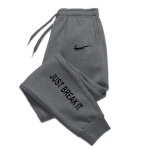 Nike BREAK IT Dark Gray Street-Style Cuffed Sweatpants