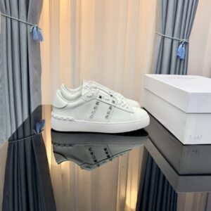 Valentino Rockstud Cream White Studded Sneakers