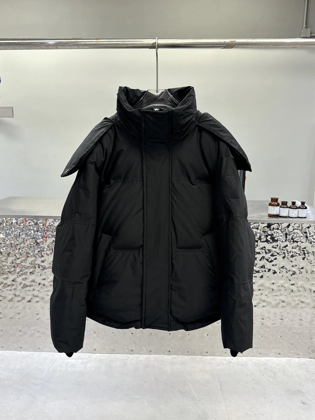 AMI Functional Workwear Down Jacket - Black