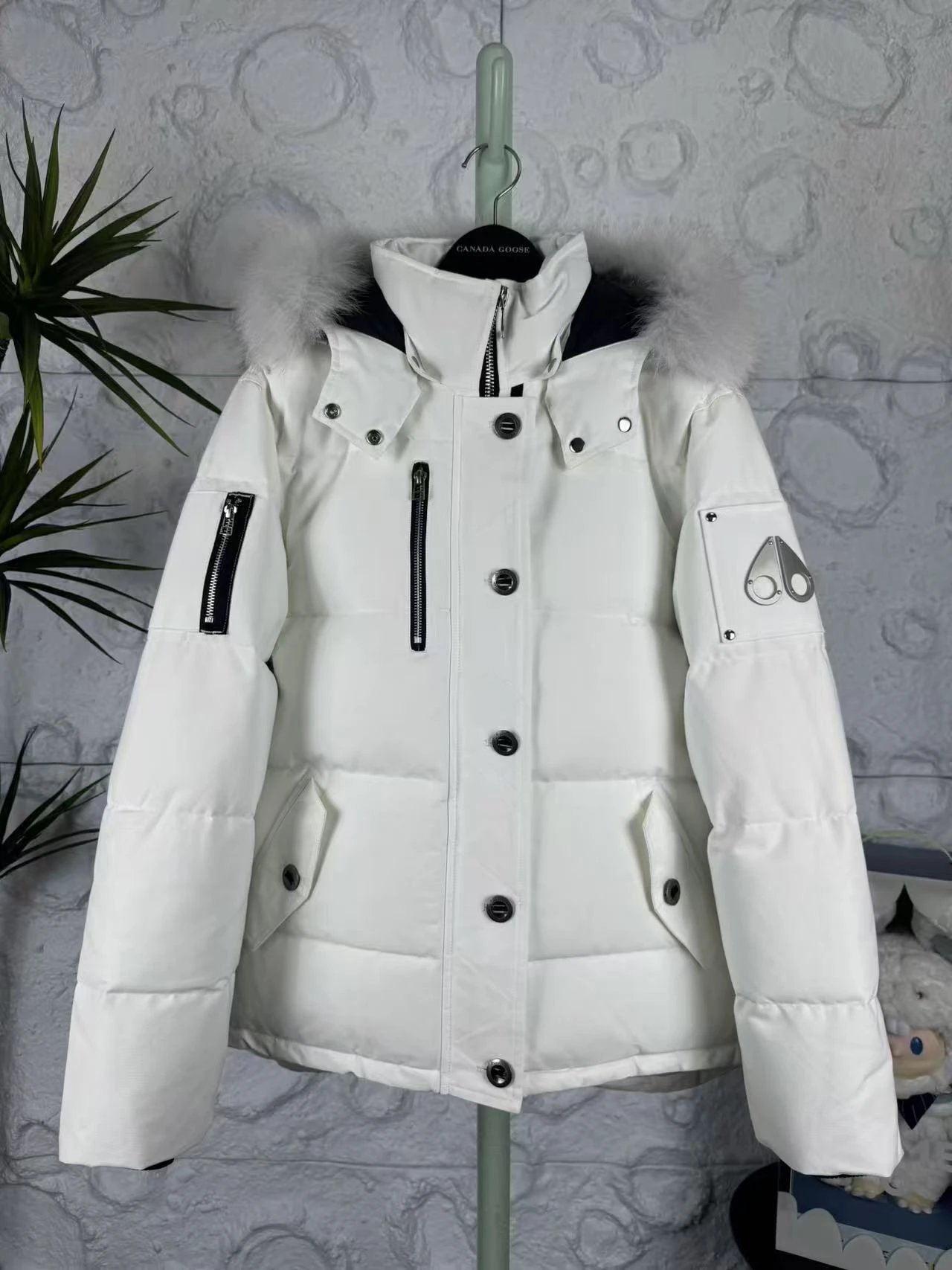 Moose Knuckles White Down Jacket