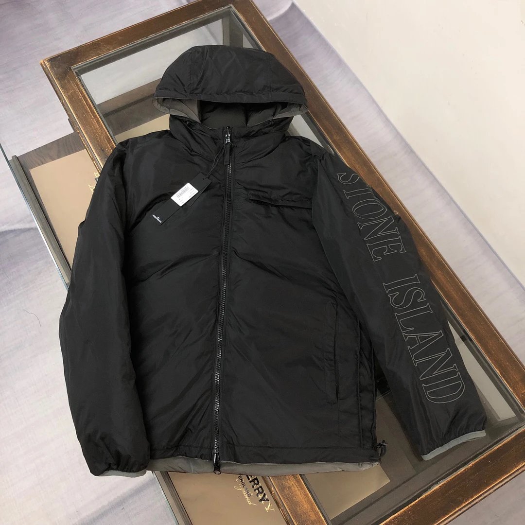 Stone Island Black Hooded Jacket