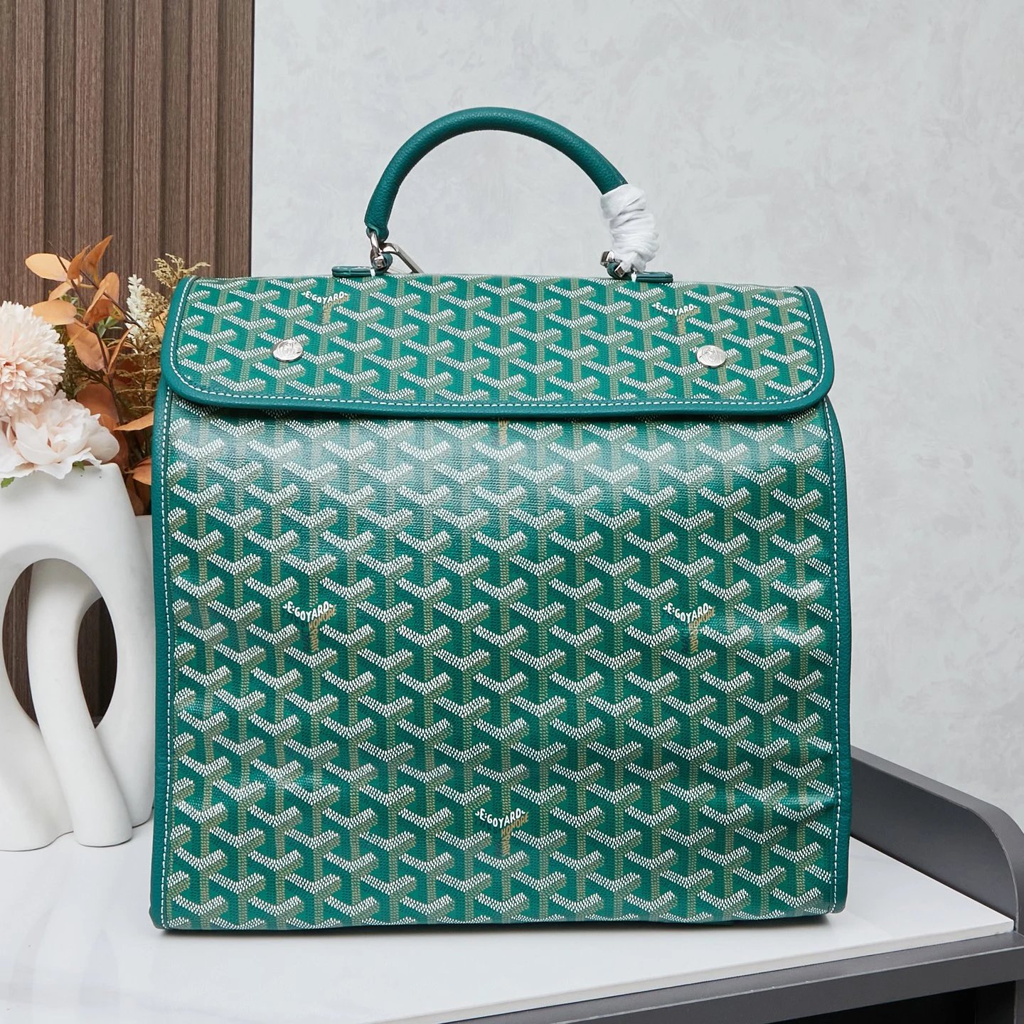 Goyard Classic Tote in Emerald Green—French Vintage Commuter Style