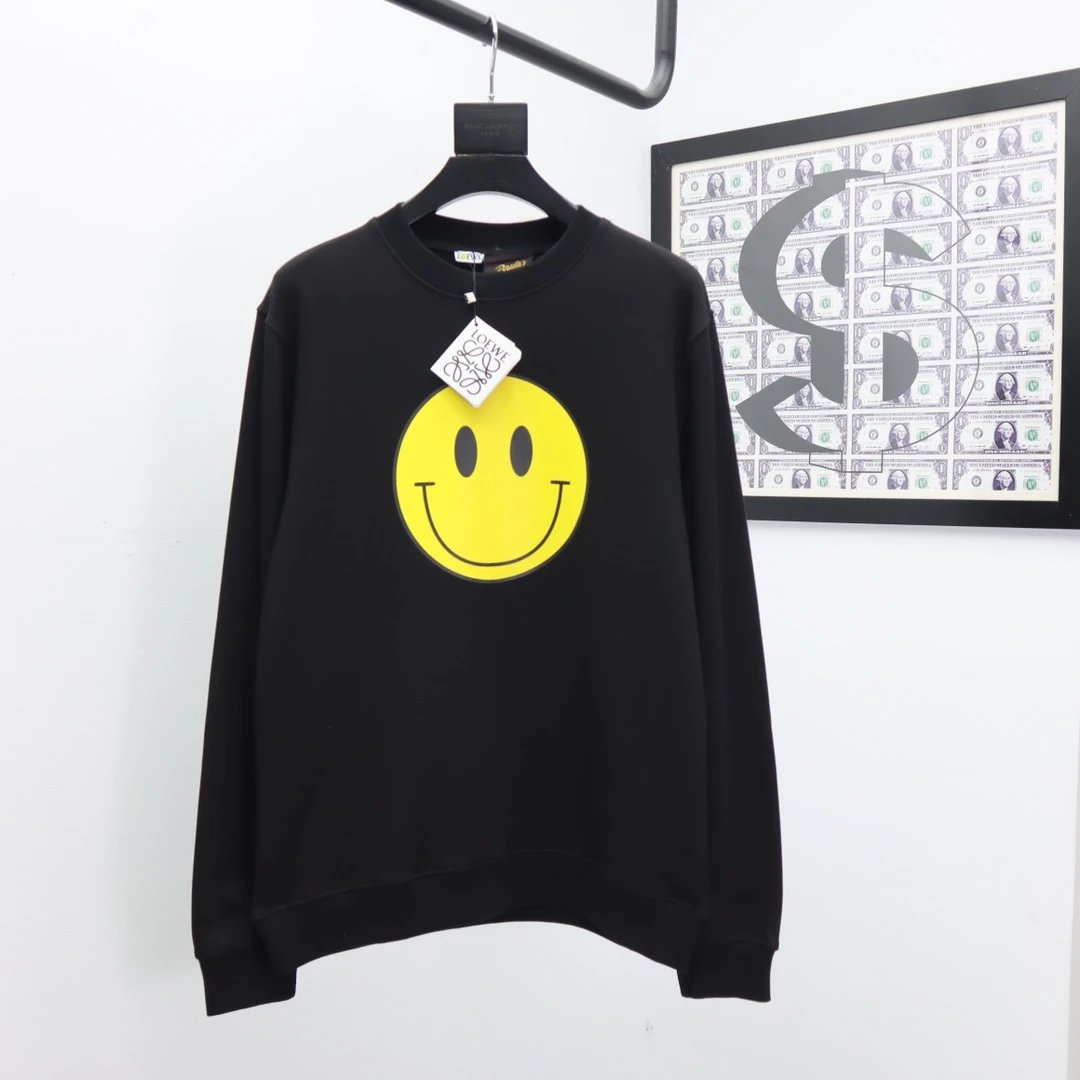 LOEWE Smile Collection Black Oversized Hoodie