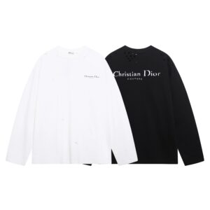 Christian Dior Deconstructed Long-Sleeve T-Shirt in Black and White (2024)