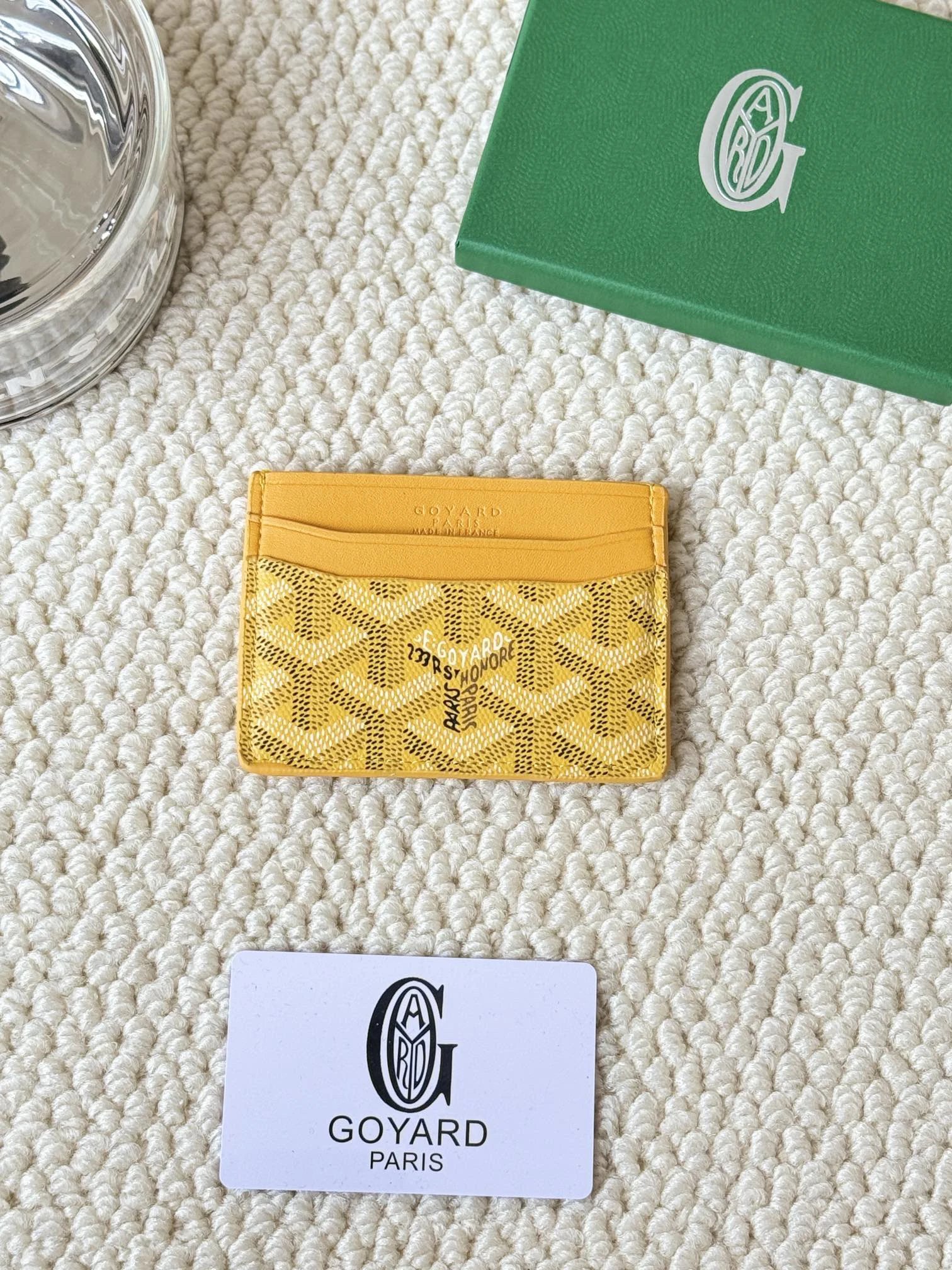 Goyard Lemon Yellow Classic Card Holder - French Commuter Aesthetics