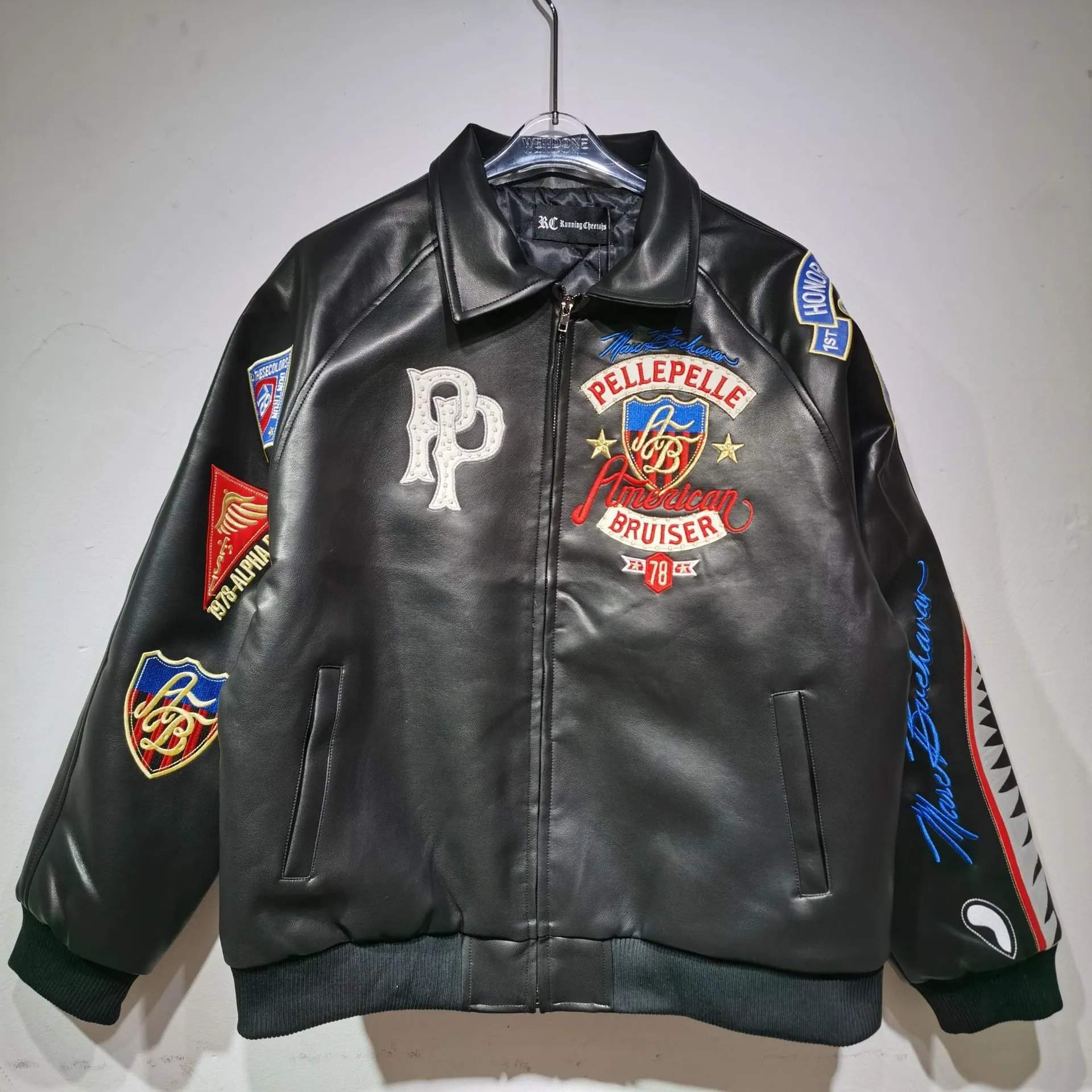 PELLEPELLE Street Embroidery Black