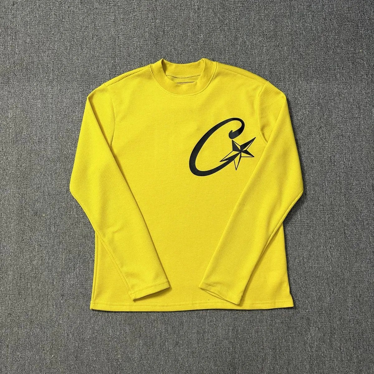 Corteiz Waffle-Weave Streetwear Yellow