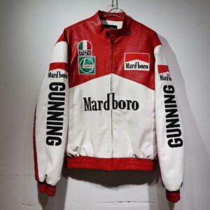 GUNNING Racing-Style Jacket Red/White