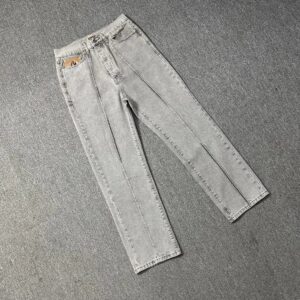 Corteiz Straight-Leg Jeans Light Gray