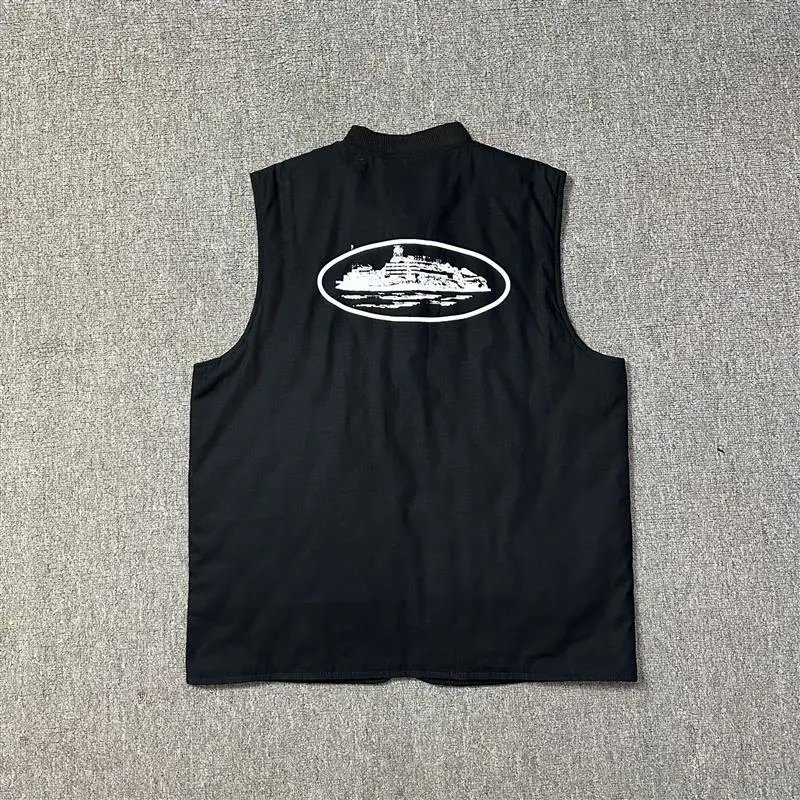 Corteiz Boat Emblem Streetwear Vest Black