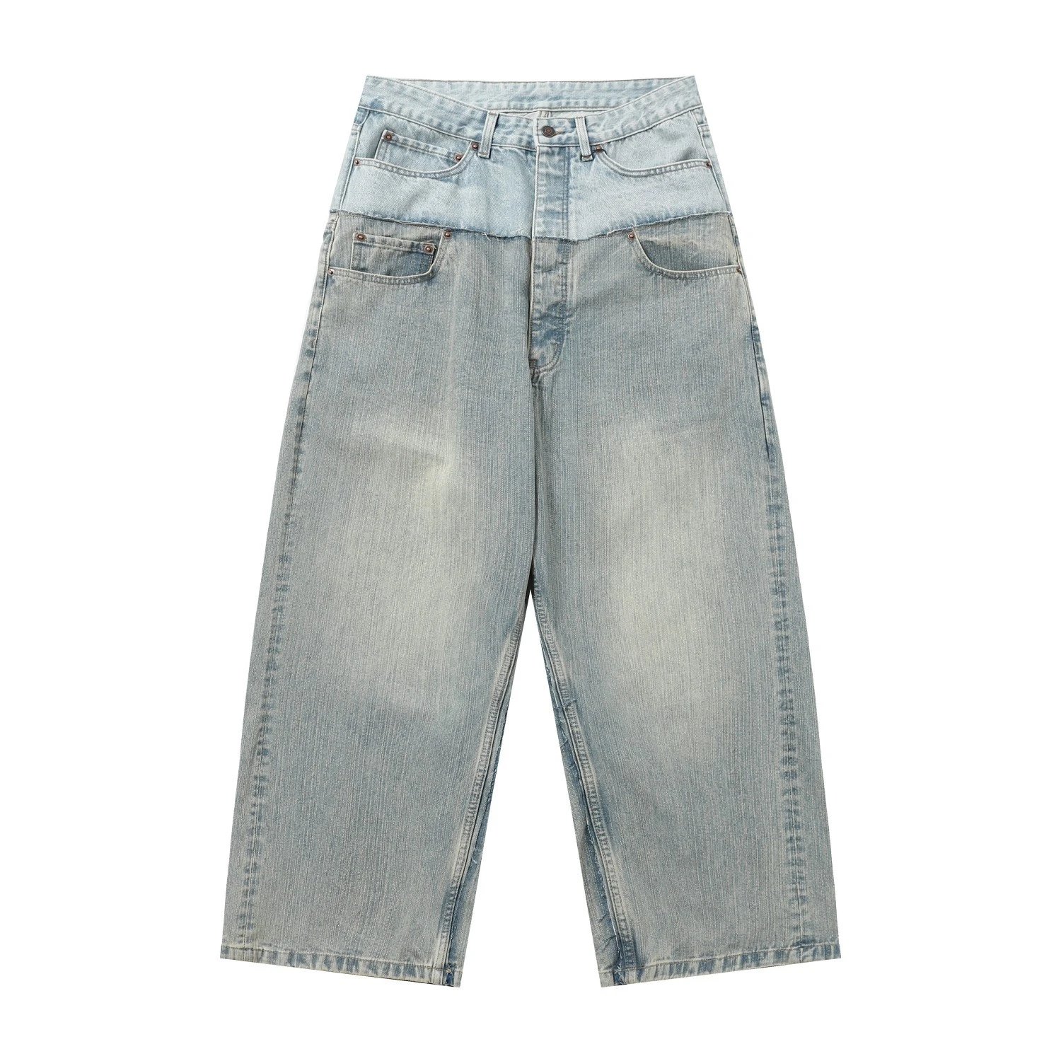 Balenciaga Wide-Leg Jeans in Light Blue