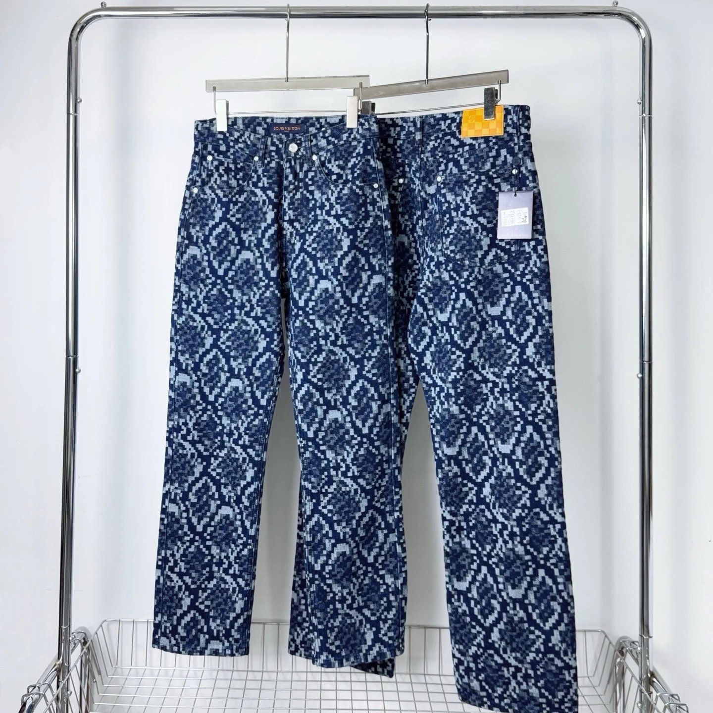 Louis Vuitton Printed Jeans Blue