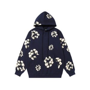 Denim Tears Cotton Printed Hoodie Navy