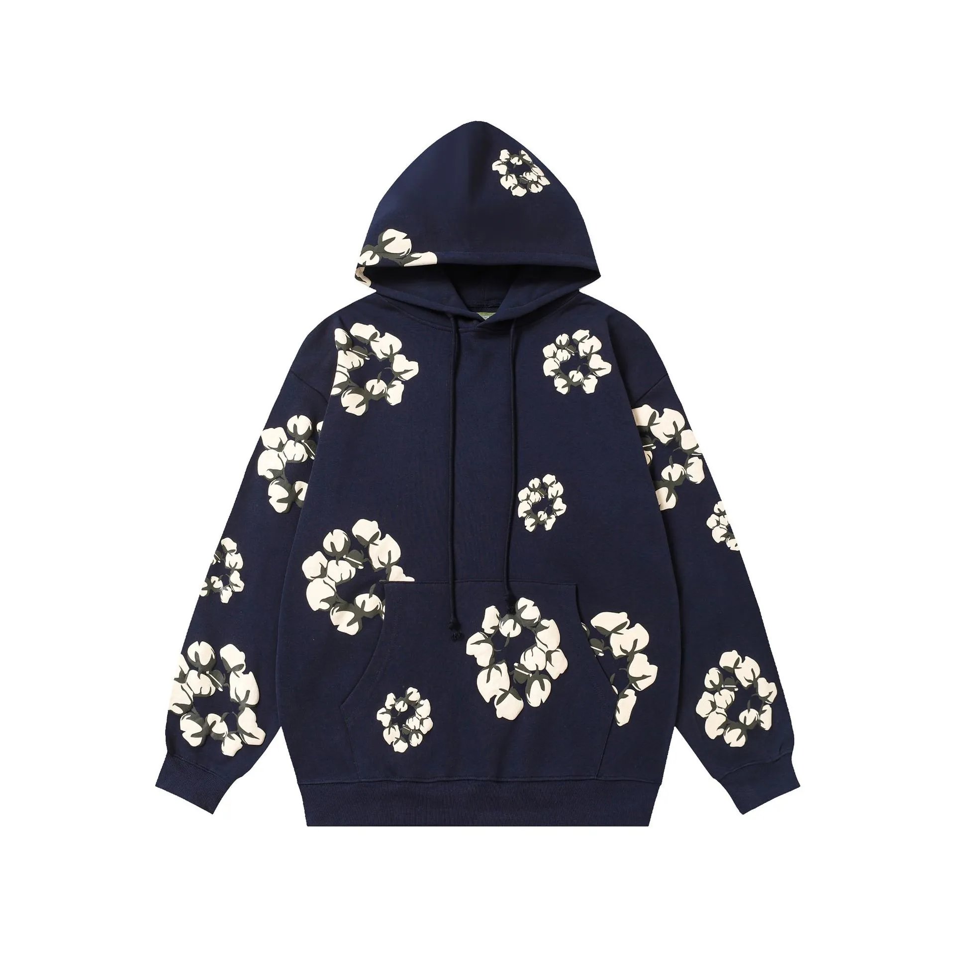 Denim Tears Cotton Printed Hoodie Navy