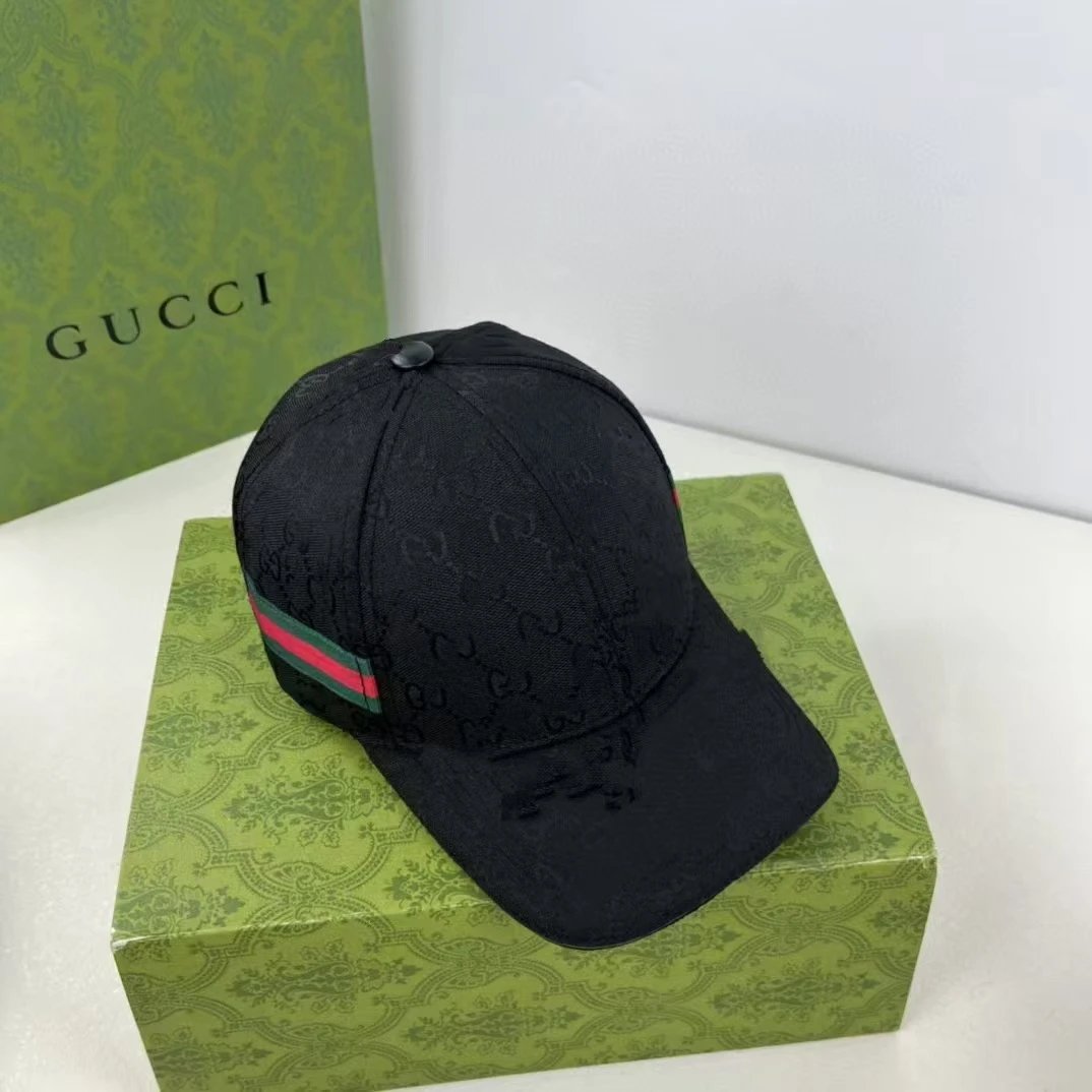 Gucci Vintage Floral Casual Baseball Cap Black