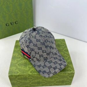 Gucci Vintage Floral Baseball Cap Gray