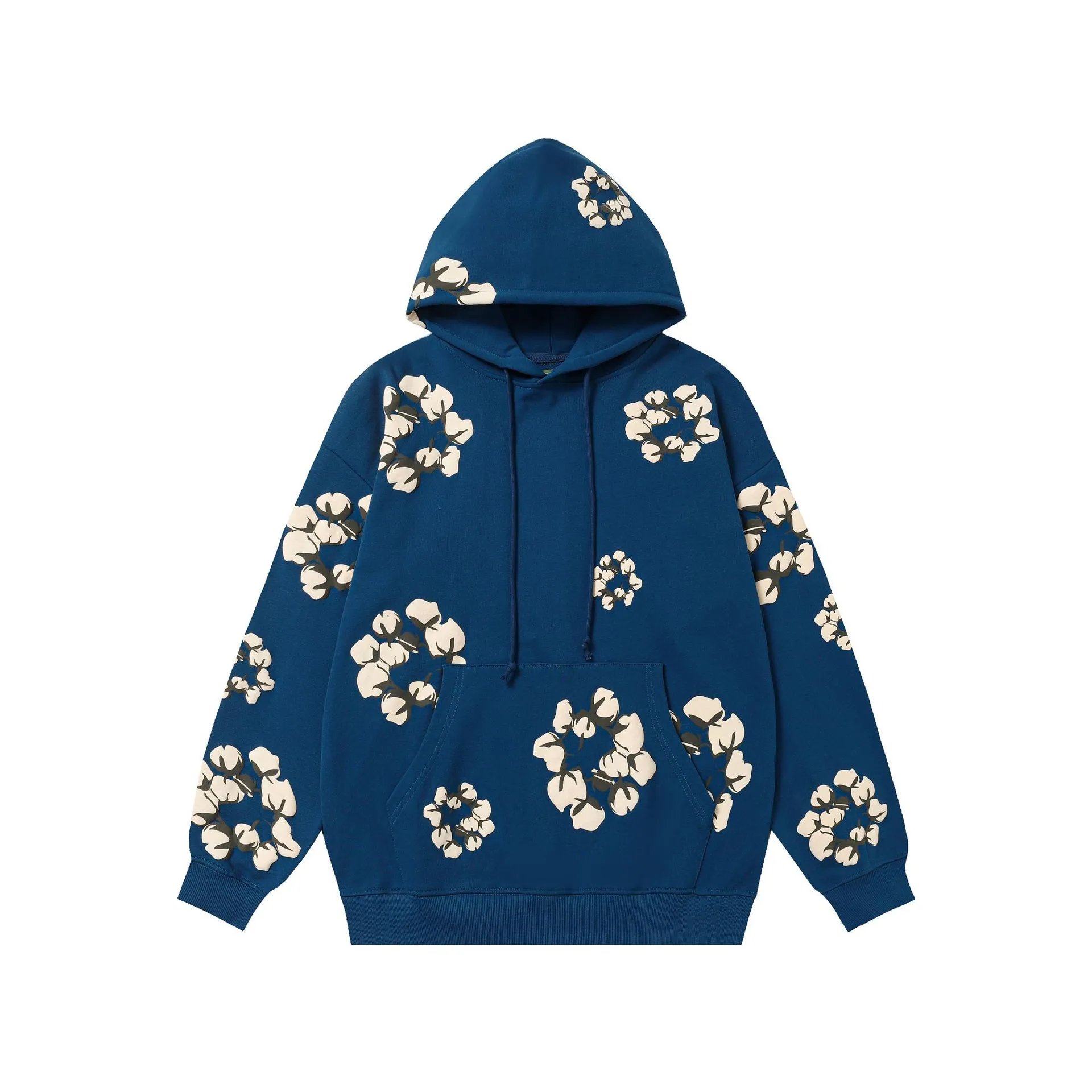 Denim Tears Cotton Print Hoodie Blue