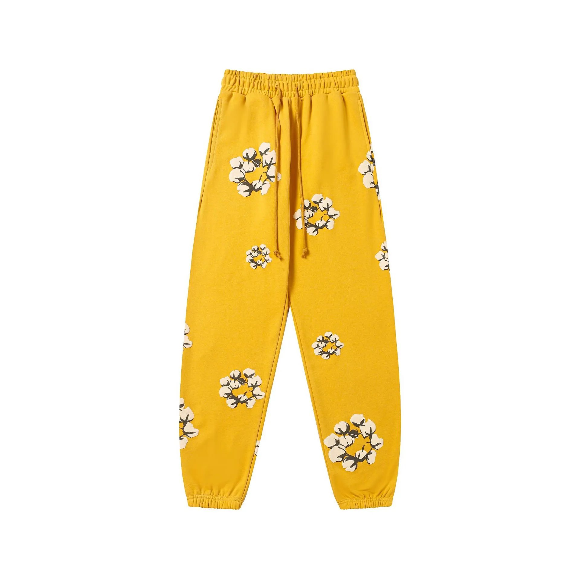 Denim Tears Cotton Casual Pants Yellow