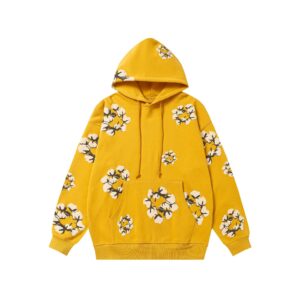 Denim Tears Cotton Print Hoodie Yellow