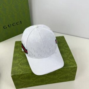 Gucci Vintage Floral Casual Cap White