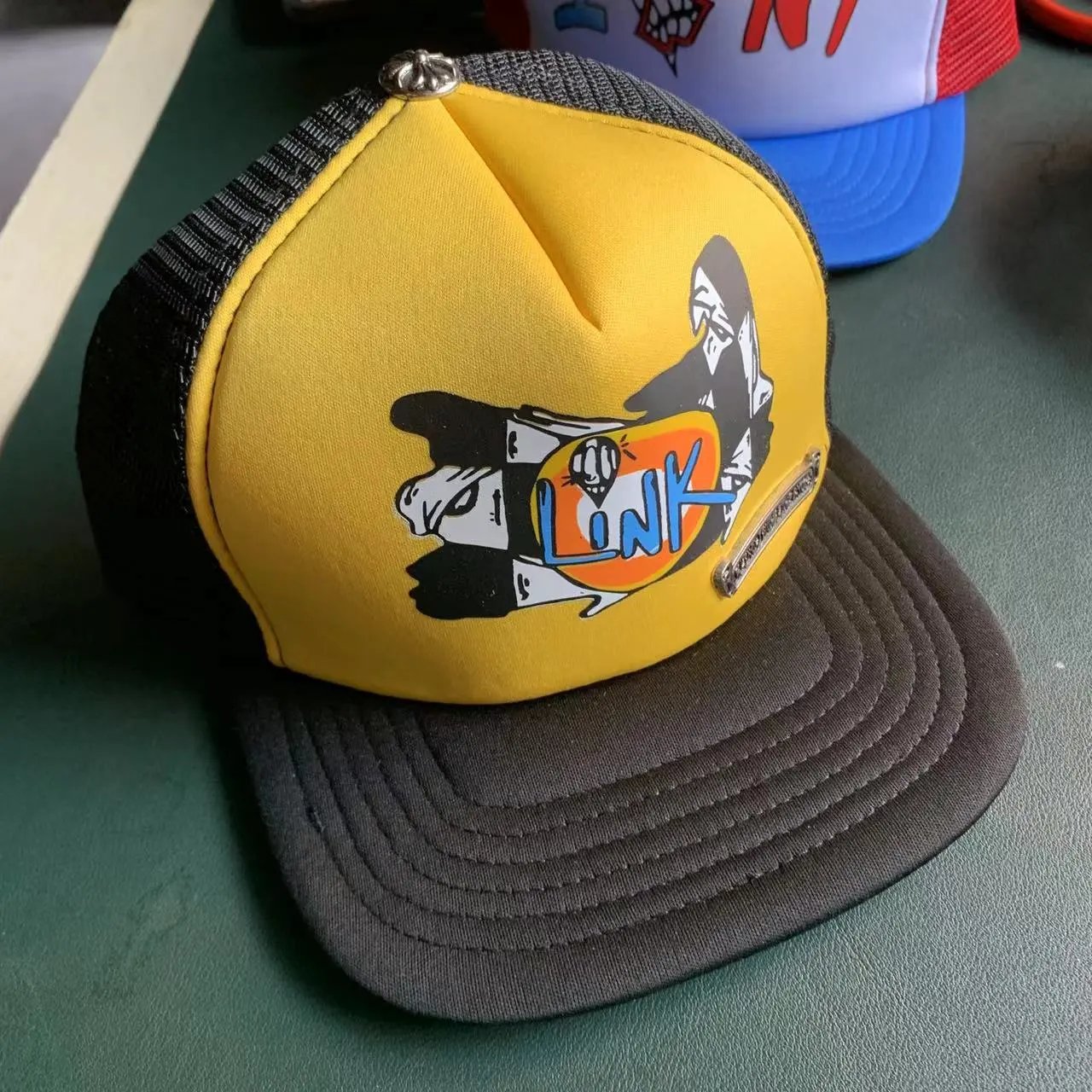 Chrome Hearts LINK Street Style Cap Yellow