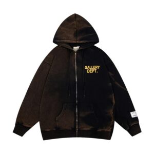 Gallery Streetwear High-Street Print Hoodie - Black