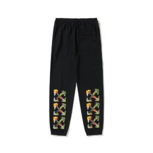 Off-White High-Street Printed Cuffed Pants Black