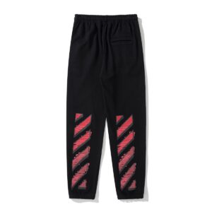 Off-White High-Street Striped Cuffed Pants Black
