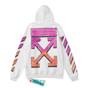 Off-White Arrow Graffiti Hoodie White
