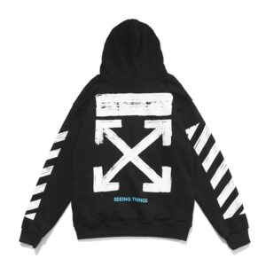 Off-White Arrow Print Hooded Sweatshirt Black