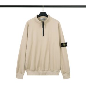 Stone Island Stand Collar Sweatshirt Beige