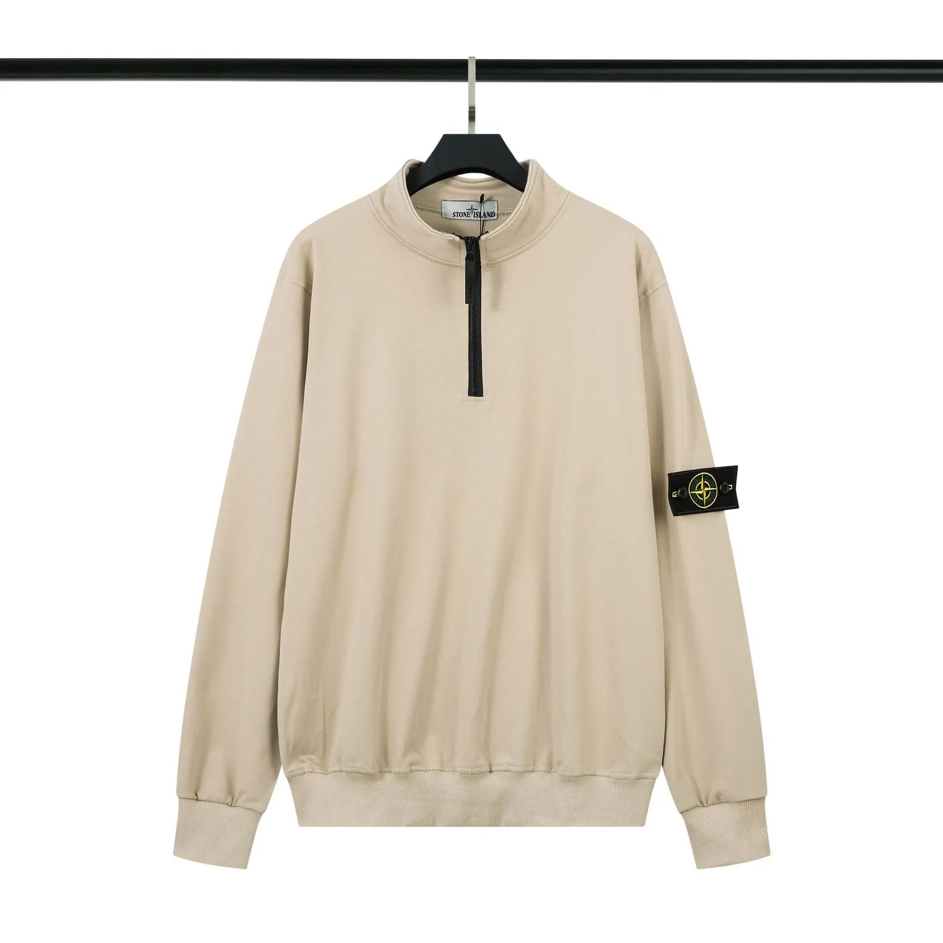 Stone Island Stand Collar Sweatshirt Beige