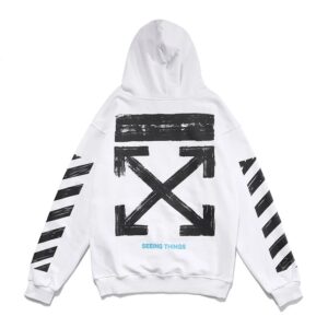 Off-White Streetwear Arrow Hooded Sweatshirt White