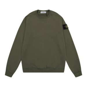 Stone Island Basic Military Green Sweatshirt