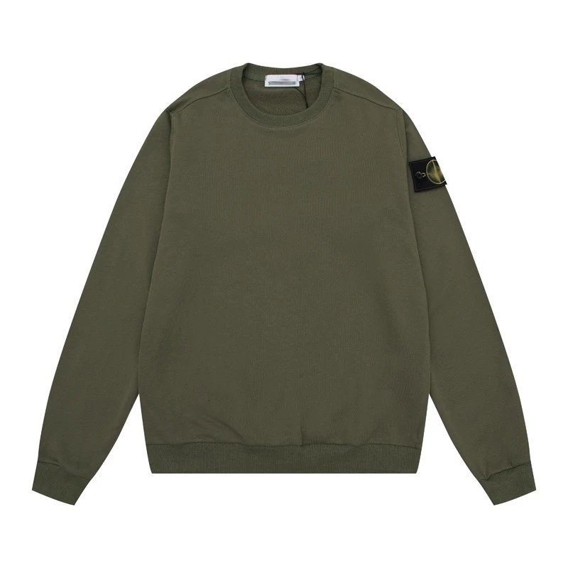 Stone Island Basic Military Green Sweatshirt