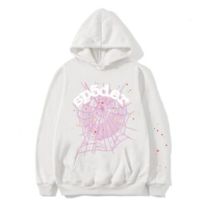 sp5der American Street High-Street Print Hoodie White