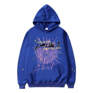 sp5der spider web high street hoodie blue
