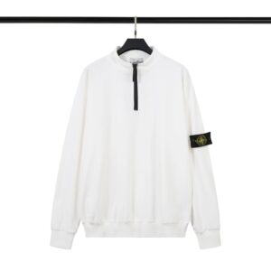 Stone Island Half-Zip Sweatshirt White