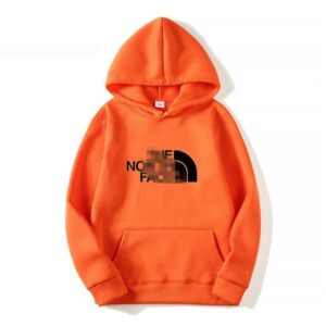 TNF Classic Streetwear Printed Hoodie Orange