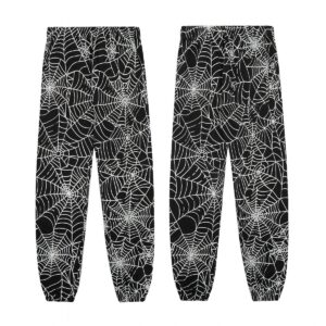 sp5der American Streetwear High-Street Spider Web Pants Black