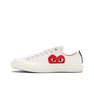 CDG PLAY Casual Canvas Sneakers White