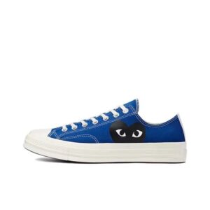 CDG PLAY Heart-Eye Canvas Sneakers Blue