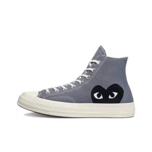 CDG PLAY Canvas Sneakers Casual Style Gray